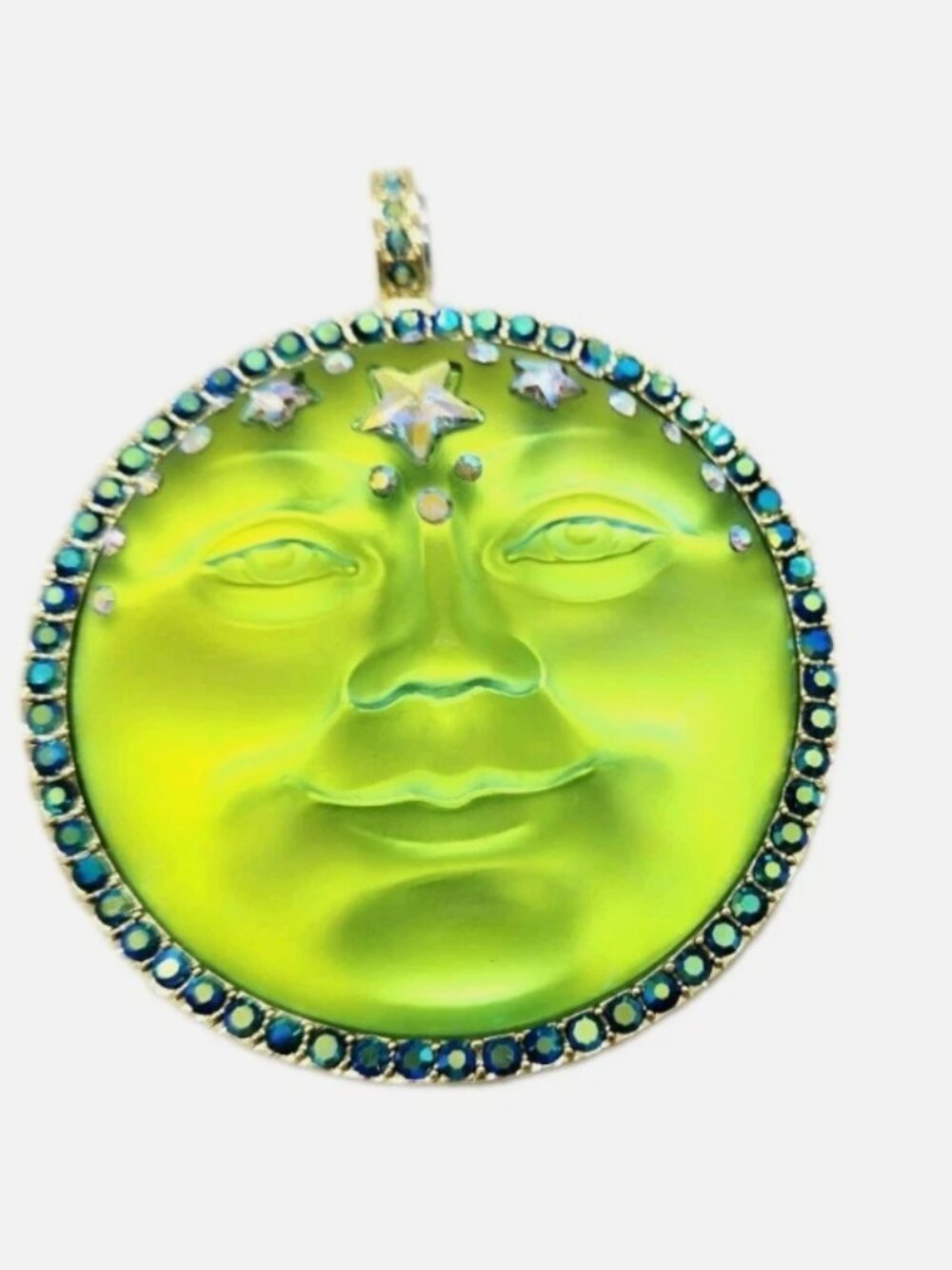 Kirks Folly Mystic Seaview Moon 50mm Magnetic Enhancer Gold tone Green Sphinx